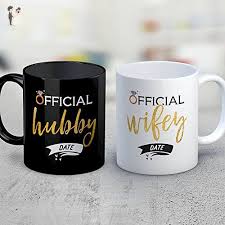 Official Wifey Official Hubby Custom Date Coffee Mug Personalized Wedding G Wedding Gifts For Newlyweds Personalized Wedding Gifts Bridesmaid Gift Amazon