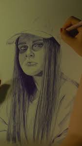 Portrait of Singer Mary Castell with Faber-Castell Grip Edition