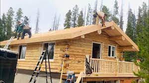 Amish barn company has the solution! 18x24 Amish Log Cabin Being Built In 3 1 2 Days Youtube