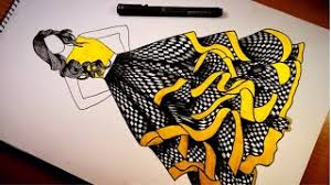 Check the latest dress clothes drawings, fashion clothing drawing, cute drawings of clothes, how to draw a dress step by step for beginners, and i saw all these books with images of all kinds of limbs, with a pile of bones and muscles, in movements and without … brrr! How To Draw Beautiful Optical Illusion Dress Dress Design Fashion Illustration Sketch Drawing Youtube