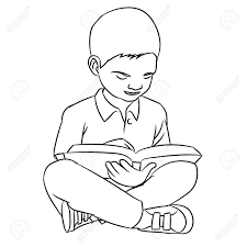 croquis dessine main d un garcon faire lire personnage cartoon isole noir et blanc illustration de vecteur dessin anime pour colorier livre clip art libres droits vecteurs coloriage coco le singe