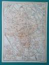 1936 MAP - GERMANY Deutscheland Augsburg & Regensburg Town City ...