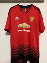 Adidas Manchester United Adult Home Jersey 2018 19 Authentic Sports Sports Apparel On Carousell For the first time in their history, manchester united will wear pink in their away jersey for the 2018/19 season. carousell
