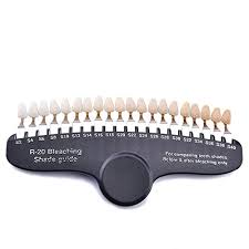 annhua dental professional 3d r 20 teeth whitening shade guide tooth bleaching shade chart with 20 colors