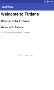 Android webview example tutorial.creating android apps using webview to display website through given string url.pass string url variable to open activity. Android Webview With Examples Tutlane