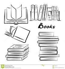 sketch of books hand drawn books set opened and closed books stock vector illustration of copybook collection 70083728 book logo doodle books book set
