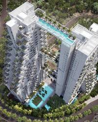 This Awesome Swimming Pool Is Also A Bridge Between Two 38 Story Buildings In Singapore Amazing Buildings Sky Pool Skyscraper