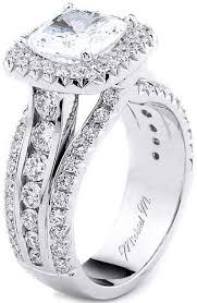 Michael M Triple Band Diamond Engagement Ring Favorite Engagement Rings Diamond Engagement Rings Triple Halo Engagement Ring