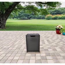 Check spelling or type a new query. Backyard Hideaway Side Table Elementi Propane Tank Cover Square For Outdoor Firepit Security Hold 20lbs Tank Black Fire Tables Mesralyoum Patio Lawn Garden