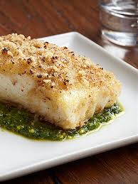 Heilbutt Mit Walnusskruste Auf Rucola Pesto Rezept Fisch Zubereiten Heilbutt Rezepte