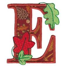 Art dst emb exp hus jef pcs pes pxf sew vip vp3 xxx . Autumn Alphabet E Bunnycup Embroidery