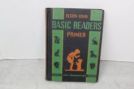 Children's Basic Reader Primer Vintage Book 1936 Curriculum Hard Back  Illustrated Elson Gray VG Learning to Read Book