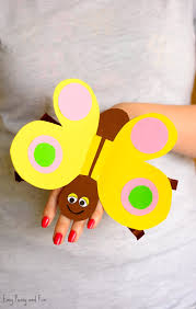 butterfly paper hand puppet easy peasy and fun