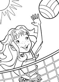 A Girl Blocking The Volleyball Coloring Page Download Print Online Coloring Pages For Free Color In 2020 Sports Coloring Pages Coloring Pages Online Coloring Pages