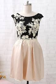 This engagement party dress dress is embellished with allover beading to make it feel a little more fancy for an evening event. Macloth Cap Sleeves Lace Satin Short Cocktail Dress Champagne Wedding