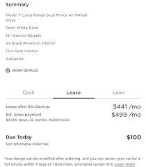 The residual value should be characterized as a formula for determining the value of an asset that takes into account various types of depreciation. Tesla Launches Model Y Leases Starting At 499 Per Month Electrek