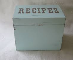 Large Shabby Chic Recipe Box Greeting Card Storage Distressed Green 5x7 Wooden Re Shabby Chic Recipe Box Recipe Box Wooden Personalized Keepsake Box