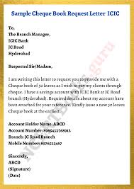 All about letter writing formats. Cheque Book Request Letter Formats Samples How To Write A Letter