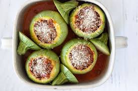 I have had experience of cutting the marrow length ways and it took such a long time to cook. Mediterranean Stuffed Marrows With Beef Mince The Classy Baker