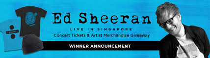 Event and ticket management at its best. Ed Sheeran Live In Singapore Tickets Artist Merchandise Giveaway Contest Winners List Kkbox
