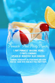 Pinnacle Pool Party Punch Cocktail Recipe 1 Part Pinnacle Original Vodka 2 Parts Lemonade A Splash Punch Cocktails Alcohol Drink Recipes Pool Party Punch