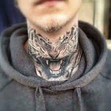 Neck Tattoo Tiger S Head Ideas Tattoo Designs Neck Tattoo Throat Tattoo Neck Tattoo For Guys