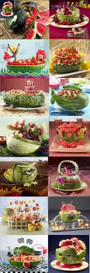 Watermelon Carvings Decorations Alimentaires Sculpture De Pasteque Cuisine Creative