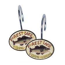 Make bath time fun with this set of fish playground shower curtain hooks. Rather Be Fishing Shower Curtain Hooks