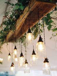 Natural Glam Wedding In Lavender And Green Rustic Farmhouse Living Room Farm House Living Room Rustic Lighting