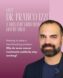 What if we could understand why cancer sometimes stops responding to  treatment and do something about it? We're honored to award a $225,000  grant to Dr. Franco Izzo from Mount Sinai, whose