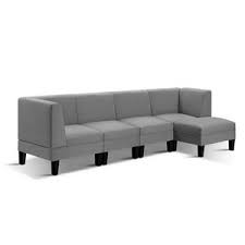 Get the best deals on living room chaises. Buy Artiss 5 Seater Sofa Bed Set Modular Lounge Chair Chaise Suite Couch Fabric Grays Australia