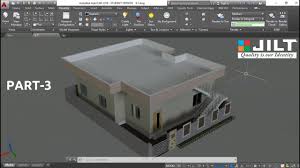 Create 3d House Using Autocad In Easy Steps Ex 2 Part 3 In This Video Tutorial We Will Show You How To Make A 3d H Autocad House Drawing Civil Engineering