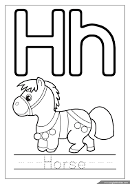 H Is For Horse Coloring Page Youngandtae Com Alphabet Coloring Pages Horse Coloring Pages Alphabet Coloring