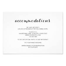 Simple Elegant Modern Wedding Accommodation Card Invitations Personalize Custom Special Eve Wedding Accommodations Accommodations Card Elegant Modern Wedding