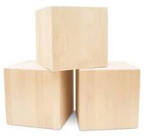 6” Large Wood Cube,