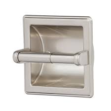 Recessed Toilet Paper Holders Bathroom Hardware The Home Depot