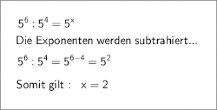 Potenzgesetze — der begriff potenzgesetze hat mehrere bedeutungen: Potenzen Dividieren Potenzgesetze Erweiterung Des Potenzbegriffs Mathematik Realschule Klasse 7