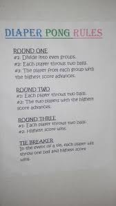 Diaper Pong Rules They Re Hard To Find Online So I Wanted To Share The Ones I Typed Up To H Baby Shower Games Coed Coed Baby Shower Baby Shower Gifts For