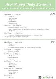 Printable Checklist By Urban Potty New Puppy Daily Schedule