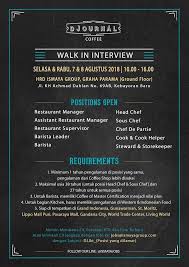 Djournal Coffee Ismaya Jobs News 2018 Restaurant Management Job Sous Chef