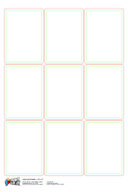 It's still pretty quick to do, but the process is stick blank cards on the grid, print one page, peel the cards off, repeat. Playing Cards Formatting Templates Print Play