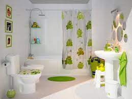 Finally my mini bathroom makeover is complete! Fun Kids Bathroom Ideas Bathroom Themes Kids Bathroom Colors Bathroom Kids