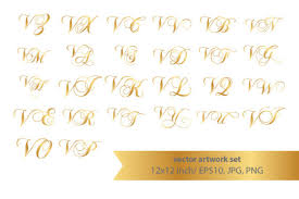 Download Golden Monogram Set Letter V Graphic By Biljanacvetanovic Creative Fabrica SVG Cut Files