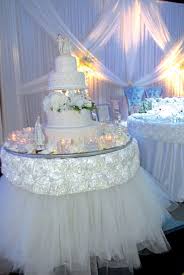 Cinderella Real Wedding On Elegant Wedding Blog To Read More About It Sear With Images Wedding Cake Table Decorations Wedding Cake Table Cake Table Decorations
