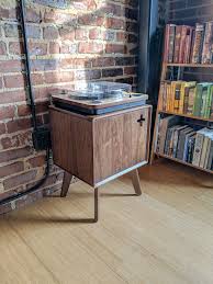 Store Your Vinyl Records With An Elegant Style Suiting Your Tastes In The Mid Century Style Record Player Stand Plus Modern Furniture Record Player Furniture