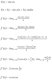 Turunkan sin 2 nya, turunkan sin (2x + 3) nya, turunkan (2x + 3) nya. Cara Mengerjakan Turunan Fungsi Trigonometri