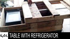 Diy Extreme Coffee Table With Refrigerator Made From Pallets Coffee Table Retro Dining Chairs Glass Round Dining Table
