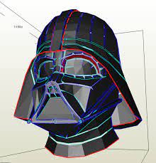 Erleben sie mit dieser original lizenz maske das gefühl auf der dunkeln seite der macht zu stehen. Cardboard Darth Vader Helmet 6 Steps Instructables