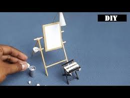 Display Easel Diy Miniature Furniture For Dollhouse Youtube Diy Easel Miniatures Tutorials Miniatures