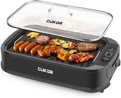 Below is a detailed review of 10 of the best electric indoor grills available in the market right now which will answer your question about whats the best indoor grill. Amazon Com Cukor Indoor Smokeless Grill 1500w Power Electric Grill With Tempered Glass Lid Compact Portable Non Stick Bbq Grill With Turbo Smoke Extractor Technology Led Smart Control Panel Home Improvement